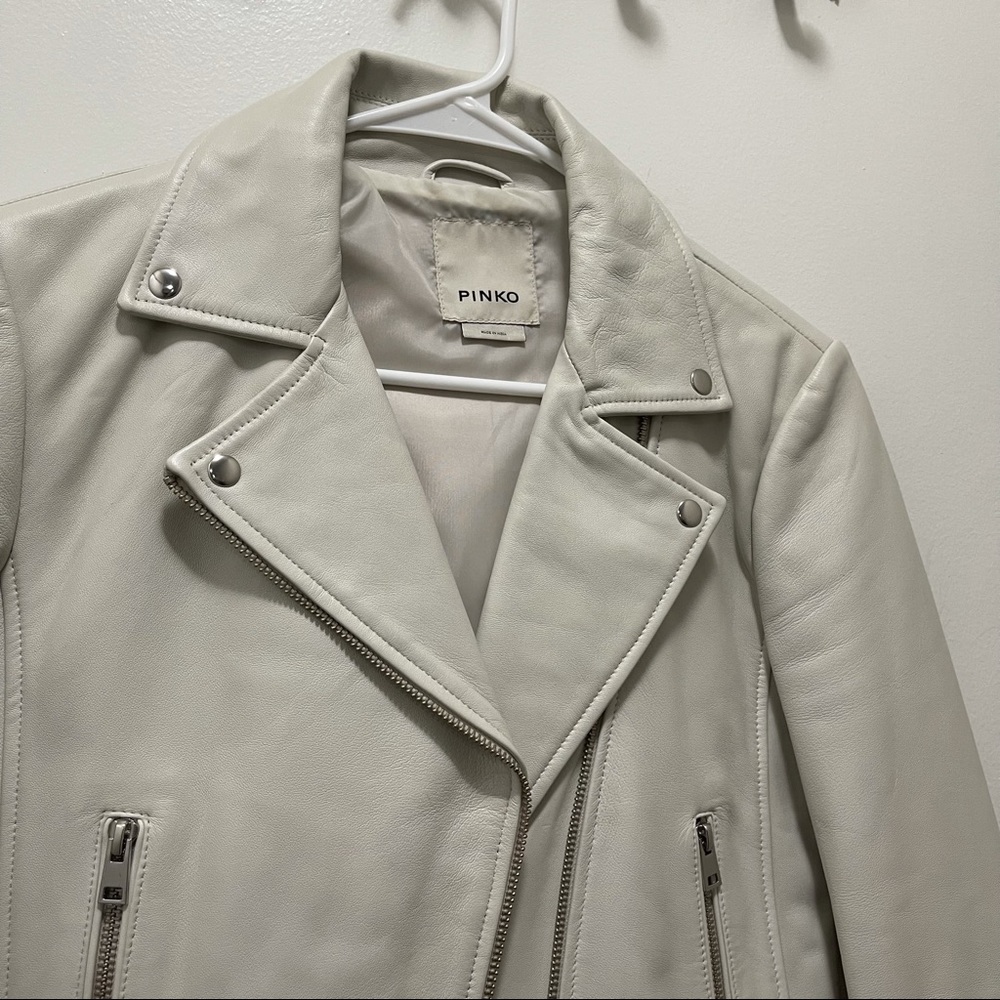 PINKO Leather Biker Jacket